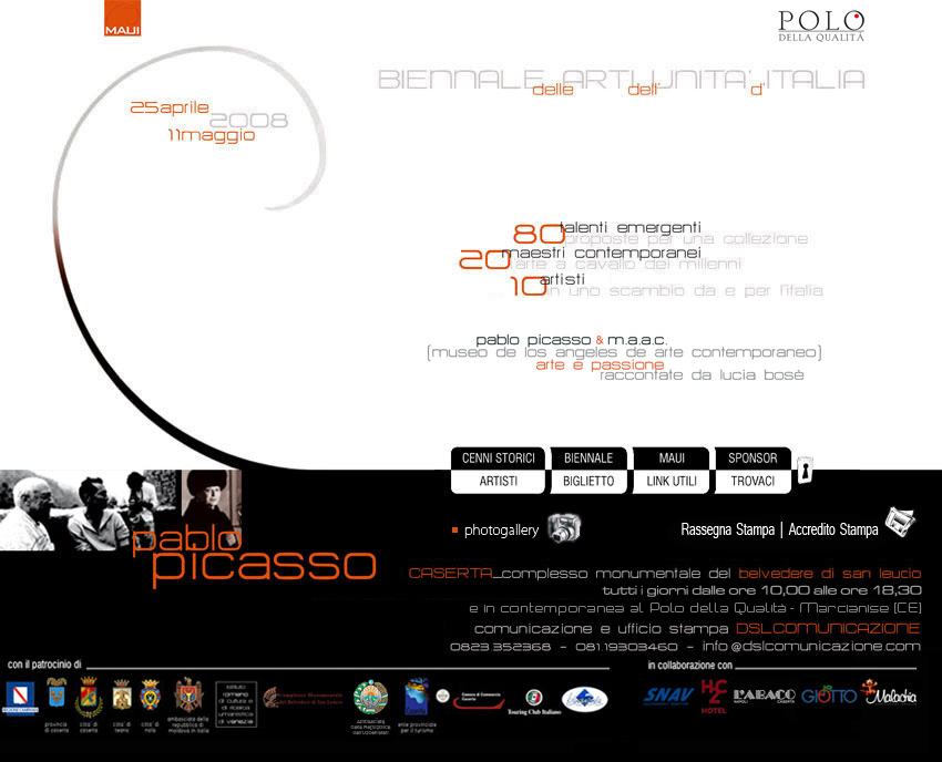 Manifesto della Biennale Artisti d'Italia dedicata a Pablo Picasso